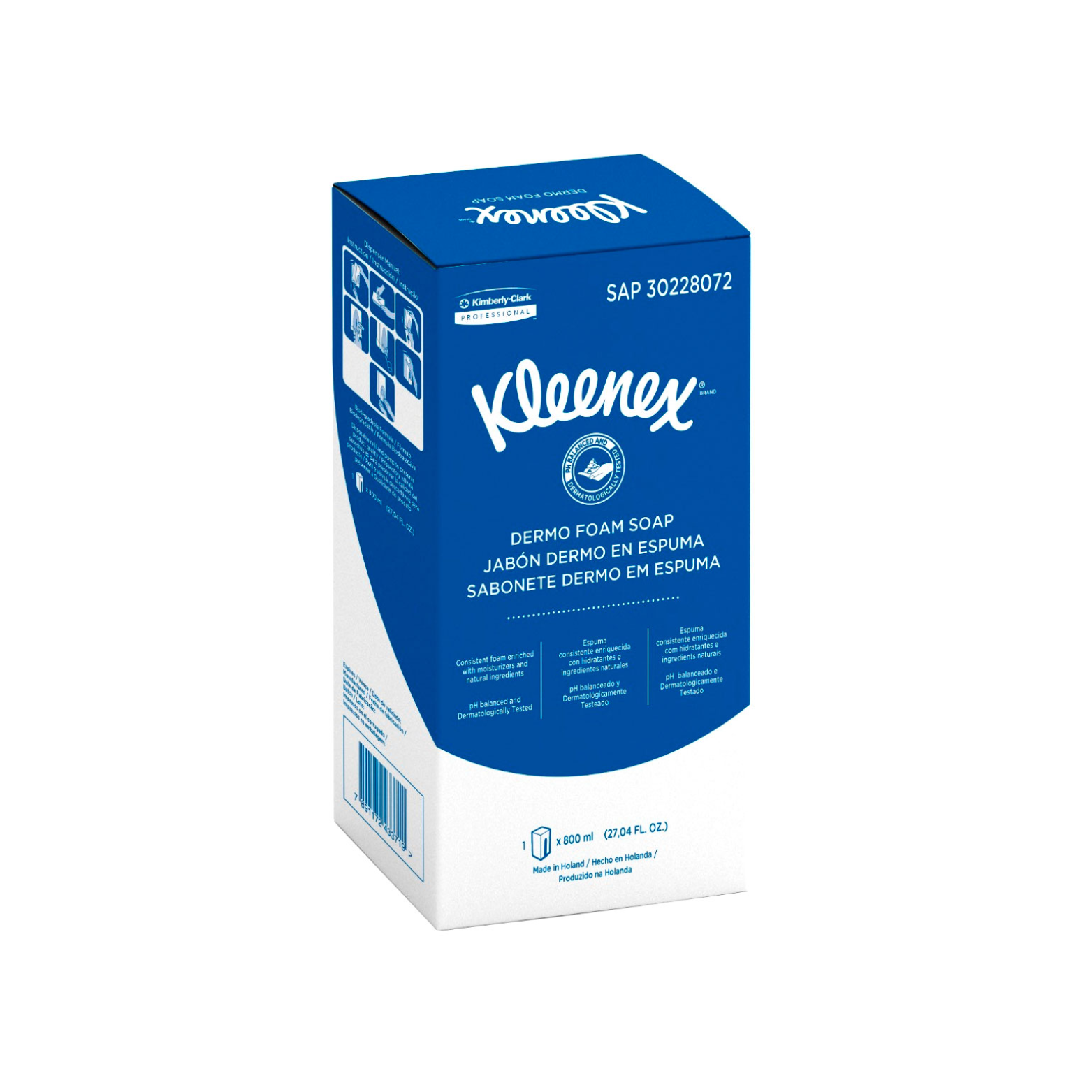jab esp dermo kcp Jabón Espuma Dermo Kleenex 6x800ml - Imagen 1